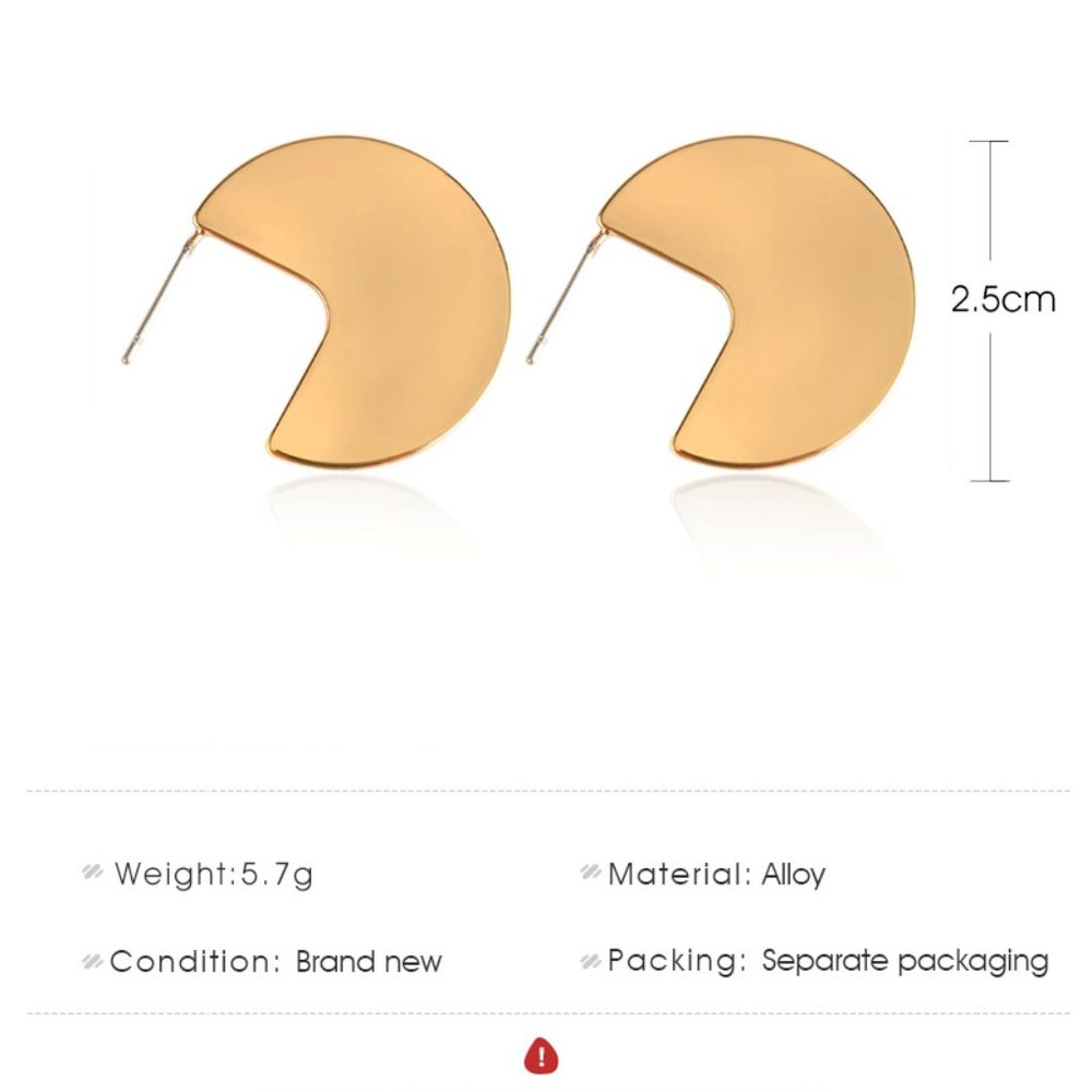 💙Minimalist Circle Earrings - Picture 6 of 11